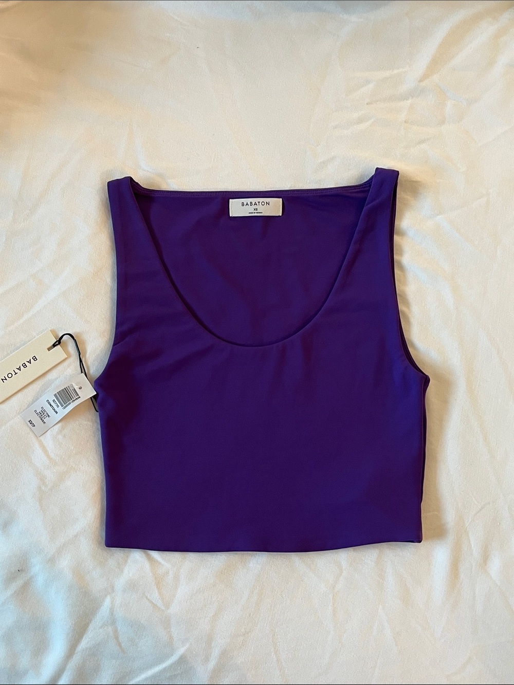 Aritzia Babaton Contour Purple Scoop Neck Tank Top